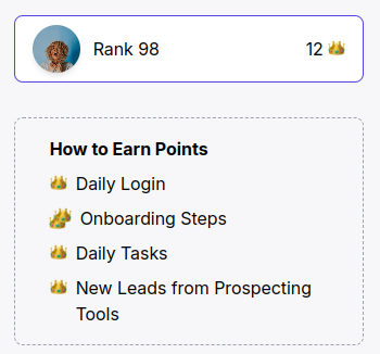 Step 1: Complete tasks to earn points, or “crowns”.
