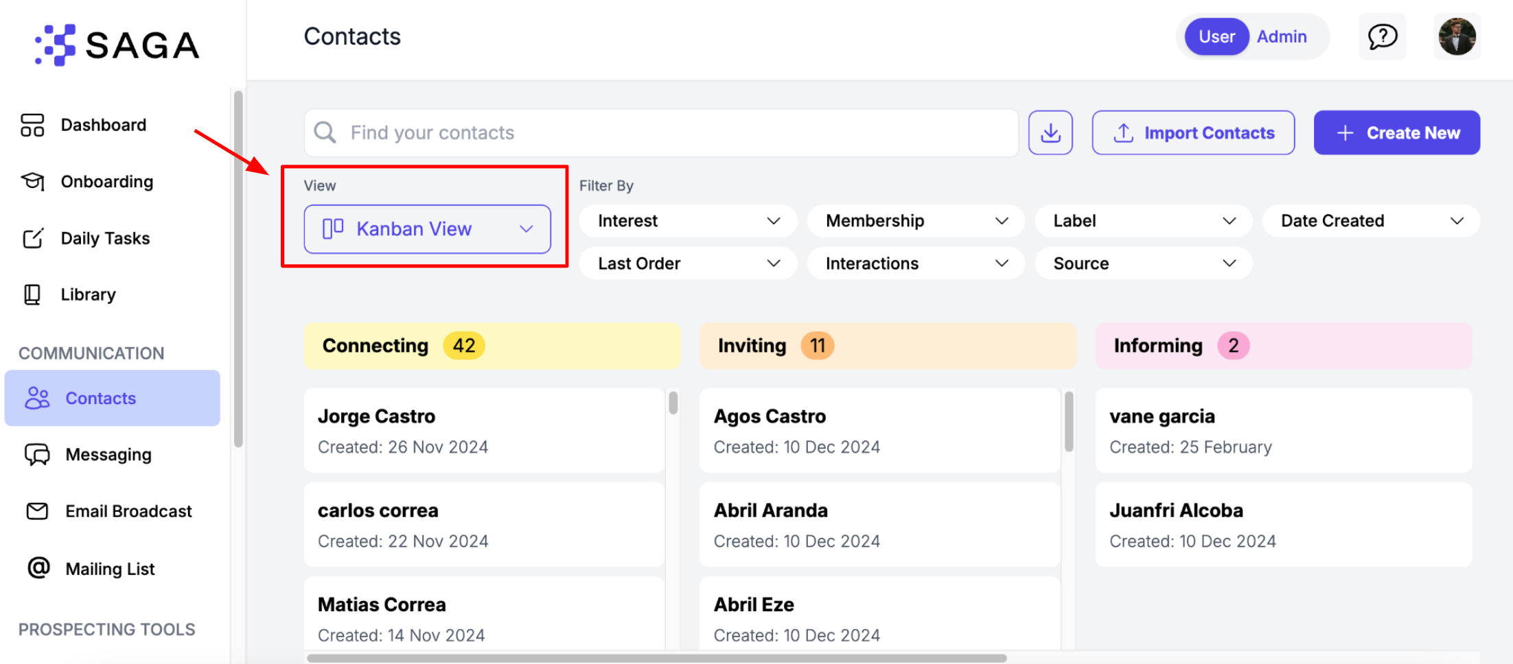 Access the Kanban View - Step 1