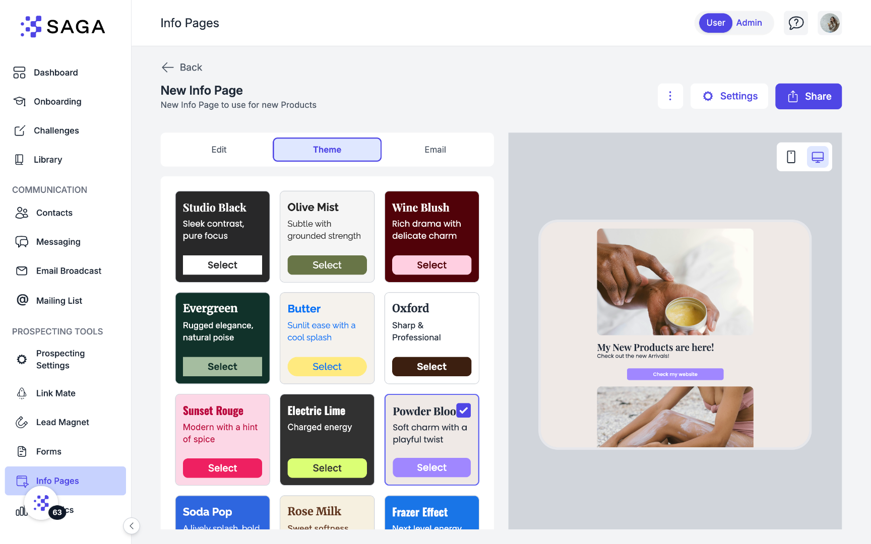 Click Email Content Field Again